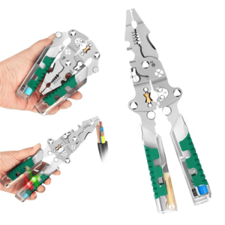 Multi-functional foldable wire stripper pliers